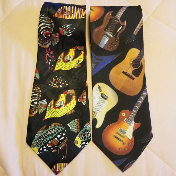 Vintage 2 Tie Lot, fun designs - Picture 1 of 7